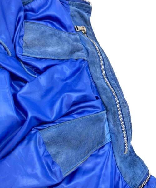 D&G（ディーアンドジー）D&G (ディーアンドジー) ZIP SWITCHING LEATHER JACKETS ブルー サイズ:SIZE 44の古着・服飾アイテム