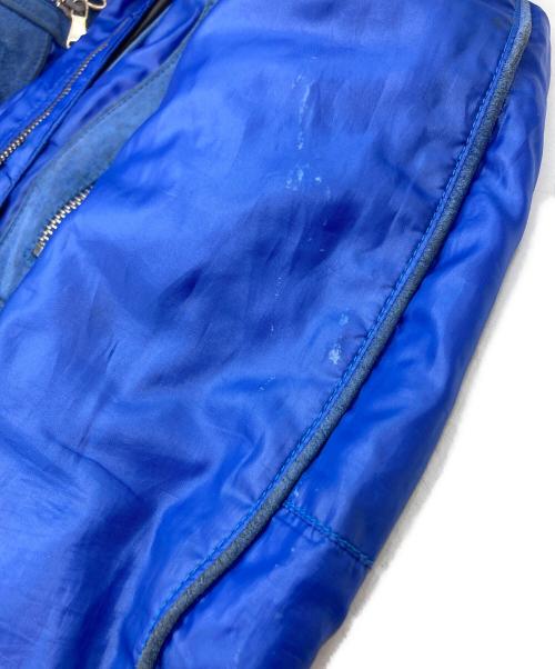 D&G（ディーアンドジー）D&G (ディーアンドジー) ZIP SWITCHING LEATHER JACKETS ブルー サイズ:SIZE 44の古着・服飾アイテム