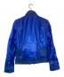 D&G (ディーアンドジー) ZIP SWITCHING LEATHER JACKETS ブルー サイズ:SIZE 44：30000円