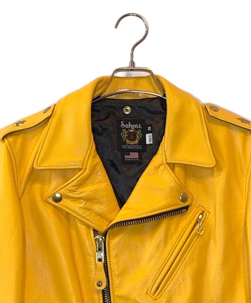 Schott（ショット）Schott (ショット) ワンスターライダースジャケット イエロー サイズ:38の古着・服飾アイテム