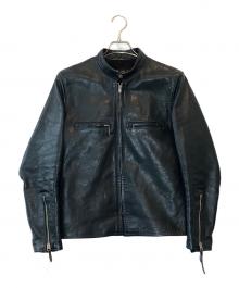 Buco（ブコ）の古着「ホースハイドシングルレザージャケット」｜ネイビー