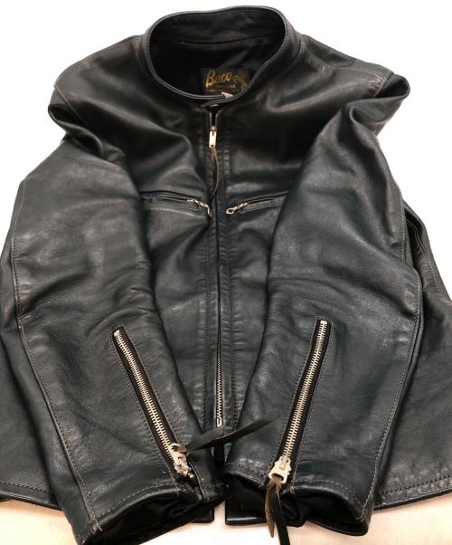 Buco（ブコ）Buco (ブコ) ホースハイドシングルレザージャケット ネイビー サイズ:36の古着・服飾アイテム