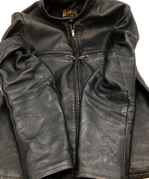 Buco（ブコ）Buco (ブコ) ホースハイドシングルレザージャケット ネイビー サイズ:36の古着・服飾アイテム