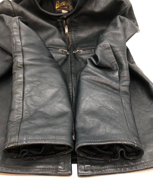 Buco（ブコ）Buco (ブコ) ホースハイドシングルレザージャケット ネイビー サイズ:36の古着・服飾アイテム