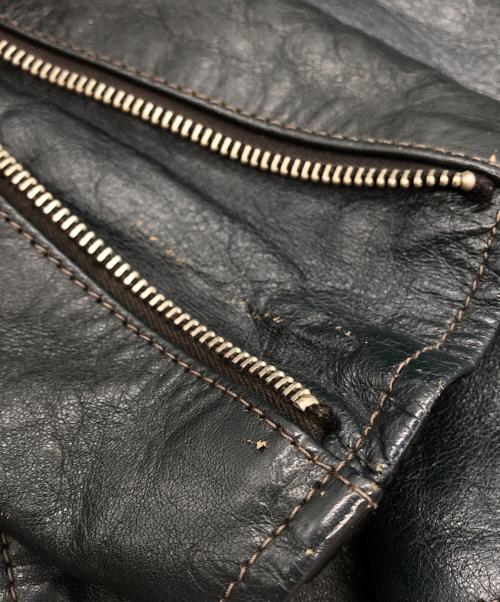 Buco（ブコ）Buco (ブコ) ホースハイドシングルレザージャケット ネイビー サイズ:36の古着・服飾アイテム