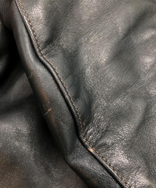 Buco（ブコ）Buco (ブコ) ホースハイドシングルレザージャケット ネイビー サイズ:36の古着・服飾アイテム