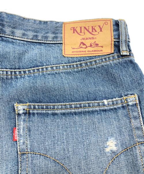 Hysteric Glamour（ヒステリックグラマー）Hysteric Glamour (ヒステリックグラマー) STICKERS リメイクデニム / GIRL PRINT DENIM インディゴ サイズ:32の古着・服飾アイテム