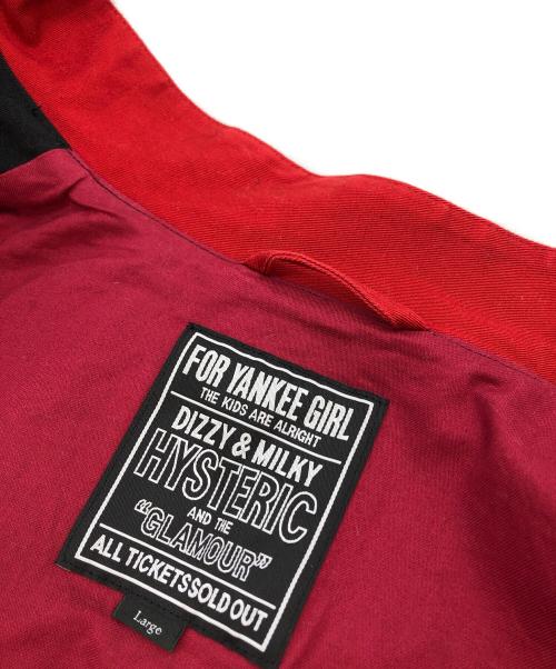 Hysteric Glamour（ヒステリックグラマー）Hysteric Glamour (ヒステリックグラマー) RACINGピットクルー ジャケット ブラック×レッド サイズ:Lの古着・服飾アイテム