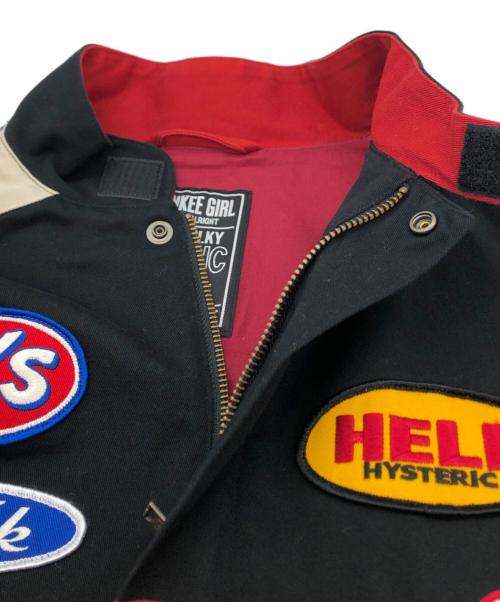 Hysteric Glamour（ヒステリックグラマー）Hysteric Glamour (ヒステリックグラマー) RACINGピットクルー ジャケット ブラック×レッド サイズ:Lの古着・服飾アイテム