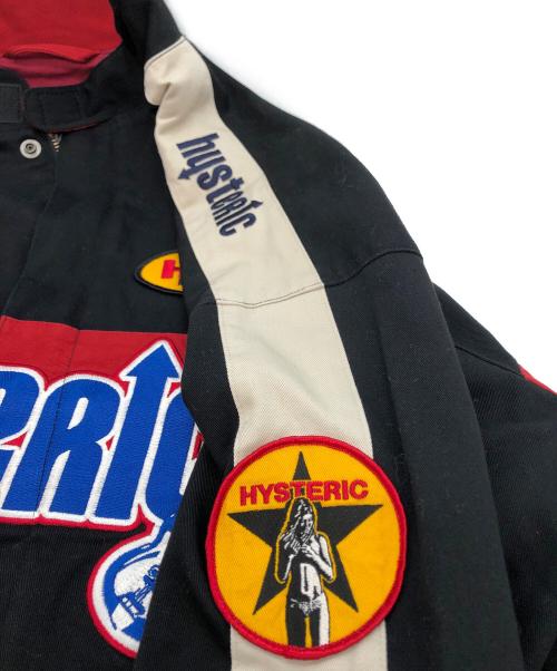Hysteric Glamour（ヒステリックグラマー）Hysteric Glamour (ヒステリックグラマー) RACINGピットクルー ジャケット ブラック×レッド サイズ:Lの古着・服飾アイテム