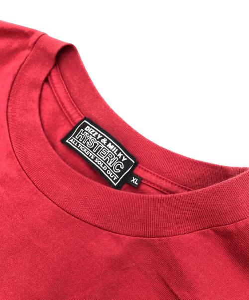 Hysteric Glamour（ヒステリックグラマー）Hysteric Glamour (ヒステリックグラマー) KEEP MUSIC Tシャツ レッド サイズ:XLの古着・服飾アイテム