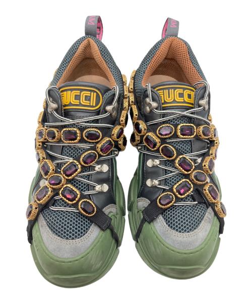 GUCCI（グッチ）GUCCI (グッチ) フラッシュトレックスニーカー ブラック サイズ:SIZE 9の古着・服飾アイテム