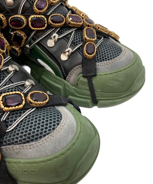 GUCCI（グッチ）GUCCI (グッチ) フラッシュトレックスニーカー ブラック サイズ:SIZE 9の古着・服飾アイテム