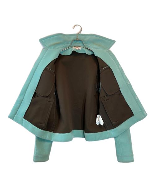 masu（エムエーエスユー）MASU (エムエーエスユー) FLOCKY DOLL TRUCKER JACKET ブルー サイズ:SIZE 48の古着・服飾アイテム