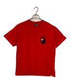 stussyステューシー）の古着「8ボール半袖Tシャツ」｜レッド