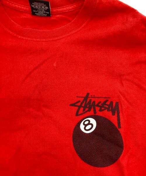 stussy（ステューシー）stussy (ステューシー) 8ボール半袖Tシャツ レッド サイズ:Lの古着・服飾アイテム