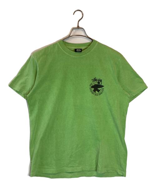 stussy（ステューシー）stussy (ステューシー) サーフマン半袖Tシャツ グリーン サイズ:Lの古着・服飾アイテム