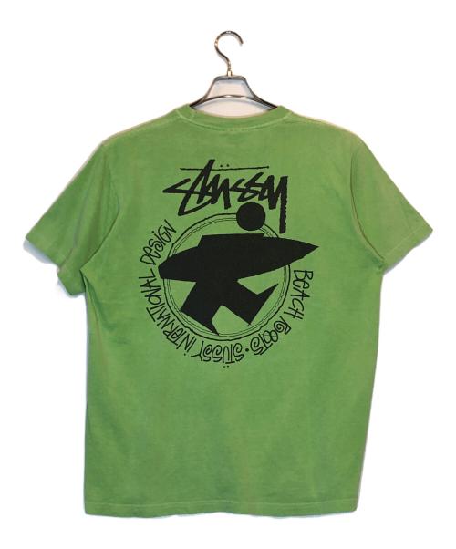 stussy（ステューシー）stussy (ステューシー) サーフマン半袖Tシャツ グリーン サイズ:Lの古着・服飾アイテム