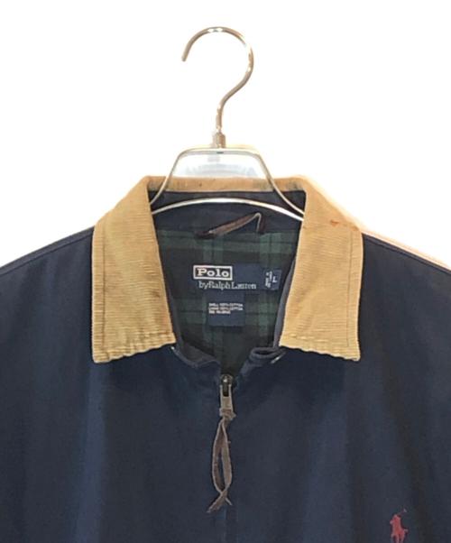 POLO RALPH LAUREN（ポロ・ラルフローレン）POLO RALPH LAUREN (ポロ・ラルフローレン) 襟切替スイングトップ ネイビー サイズ:Lの古着・服飾アイテム