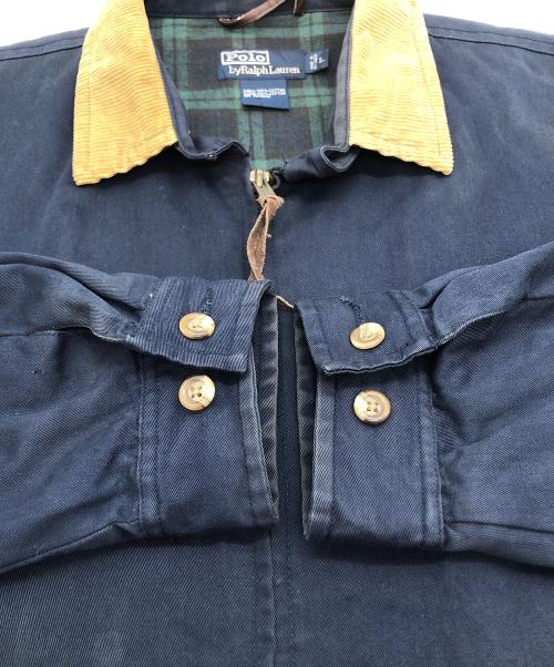 POLO RALPH LAUREN（ポロ・ラルフローレン）POLO RALPH LAUREN (ポロ・ラルフローレン) 襟切替スイングトップ ネイビー サイズ:Lの古着・服飾アイテム