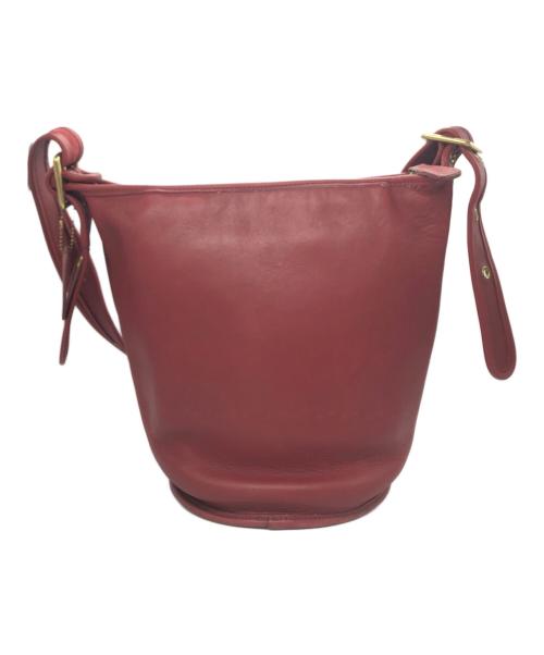 COACH（コーチ）COACH (コーチ) バケツ型レザーショルダーバッグ レッドの古着・服飾アイテム