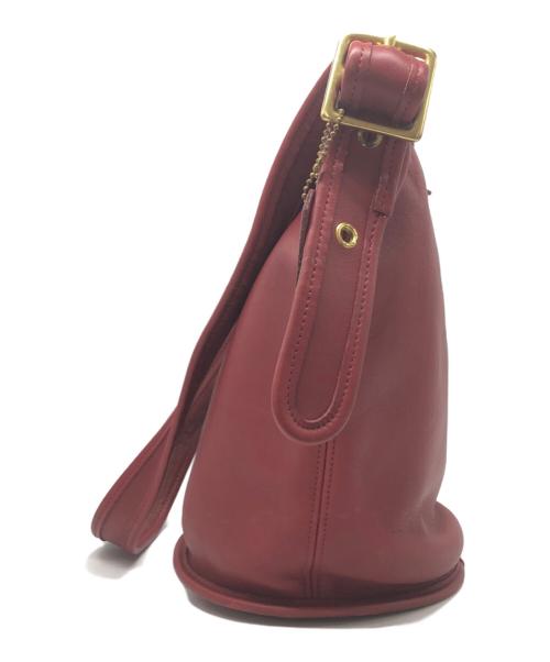COACH（コーチ）COACH (コーチ) バケツ型レザーショルダーバッグ レッドの古着・服飾アイテム