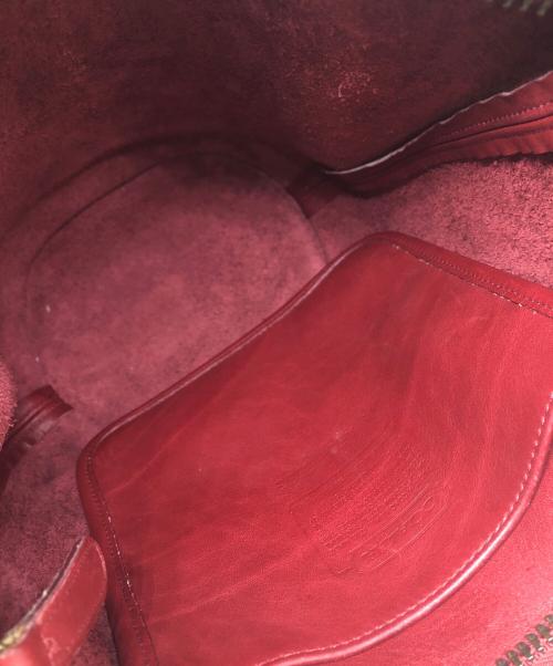 COACH（コーチ）COACH (コーチ) バケツ型レザーショルダーバッグ レッドの古着・服飾アイテム