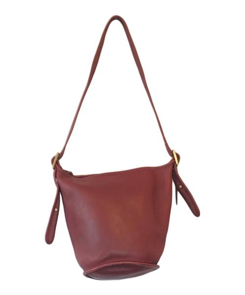 COACH（コーチ）COACH (コーチ) バケツ型レザーショルダーバッグ レッドの古着・服飾アイテム