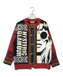 Hysteric Glamour（ヒステリックグラマー）の古着「ノルディックニットカーディガン」｜レッド