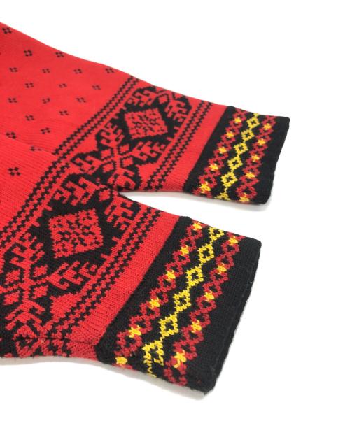 Hysteric Glamour（ヒステリックグラマー）Hysteric Glamour (ヒステリックグラマー) ノルディックニットカーディガン レッド サイズ:FREEの古着・服飾アイテム