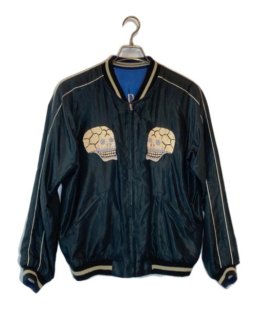 東洋エンタープライズ（トウヨウエンタープライズ）東洋エンタープライズ (トウヨウエンタープライズ) Mid 1950s Style Acetate Souvenir Jacket ブラック×ブルー サイズ:SIZE Lの古着・服飾アイテム