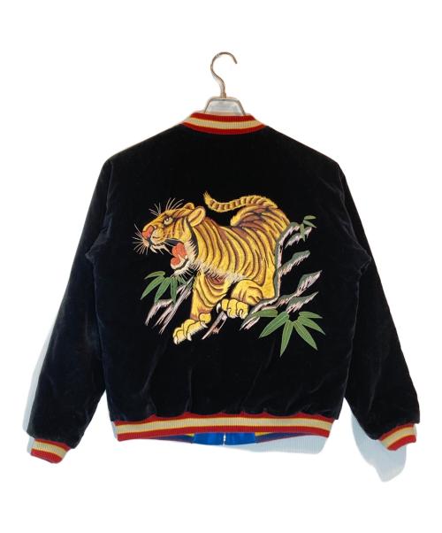 東洋エンタープライズ（トウヨウエンタープライズ）東洋エンタープライズ (トウヨウエンタープライズ) Mid 1950s Style Velveteen Souvenir Jacket ブラック×ブルー サイズ:SIZE Lの古着・服飾アイテム