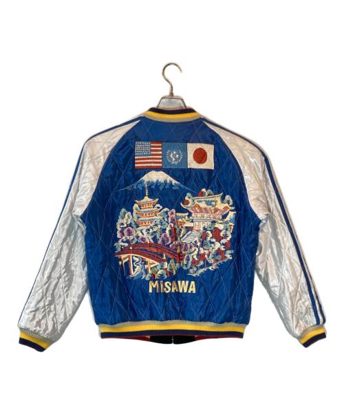 東洋エンタープライズ（トウヨウエンタープライズ）東洋エンタープライズ (トウヨウエンタープライズ) Mid 1950s Style Velveteen Souvenir Jacket ブラック×ブルー サイズ:SIZE Lの古着・服飾アイテム