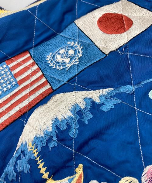 東洋エンタープライズ（トウヨウエンタープライズ）東洋エンタープライズ (トウヨウエンタープライズ) Mid 1950s Style Velveteen Souvenir Jacket ブラック×ブルー サイズ:SIZE Lの古着・服飾アイテム