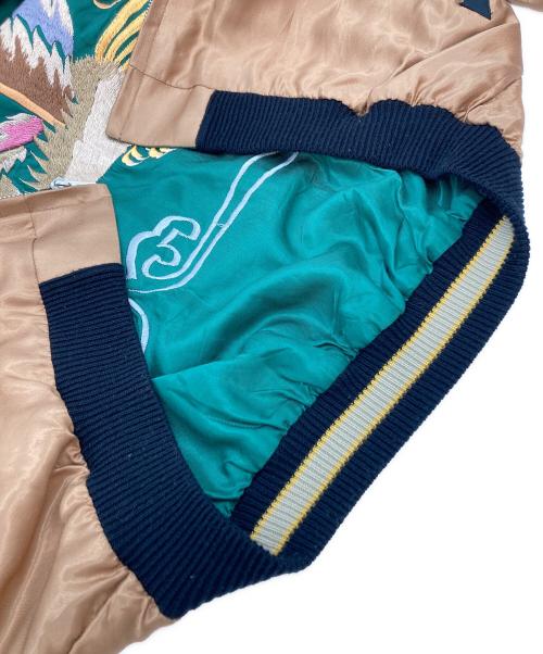 東洋エンタープライズ（トウヨウエンタープライズ）東洋エンタープライズ (トウヨウエンタープライズ) Mid 1950s Style Acetate Souvenir Jacket ベージュ×グリーン サイズ:SIZE Lの古着・服飾アイテム