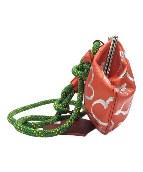 Vivienne Westwood（ヴィヴィアンウエストウッド）Vivienne Westwood (ヴィヴィアンウエストウッド) SCRIBBLE HEARTS がま口ショルダーバッグ オレンジの古着・服飾アイテム