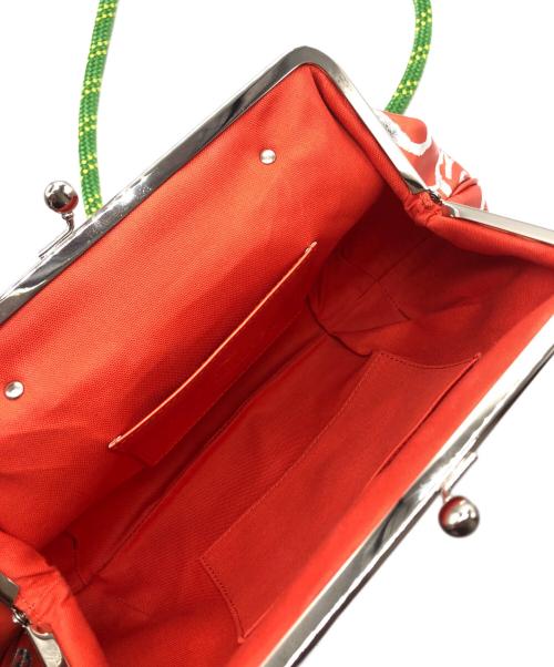 Vivienne Westwood（ヴィヴィアンウエストウッド）Vivienne Westwood (ヴィヴィアンウエストウッド) SCRIBBLE HEARTS がま口ショルダーバッグ オレンジの古着・服飾アイテム