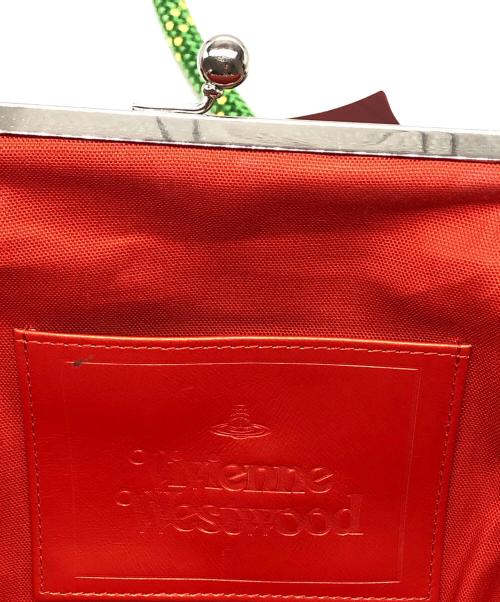 Vivienne Westwood（ヴィヴィアンウエストウッド）Vivienne Westwood (ヴィヴィアンウエストウッド) SCRIBBLE HEARTS がま口ショルダーバッグ オレンジの古着・服飾アイテム