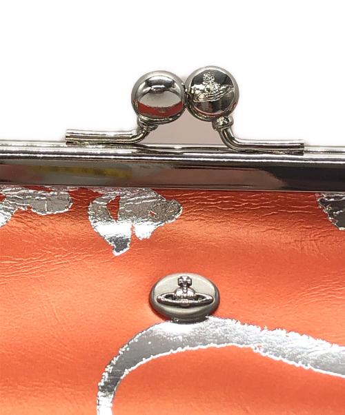 Vivienne Westwood（ヴィヴィアンウエストウッド）Vivienne Westwood (ヴィヴィアンウエストウッド) SCRIBBLE HEARTS がま口ショルダーバッグ オレンジの古着・服飾アイテム