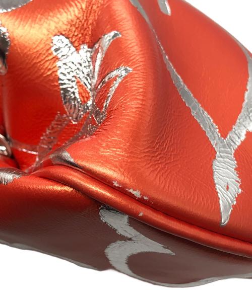 Vivienne Westwood（ヴィヴィアンウエストウッド）Vivienne Westwood (ヴィヴィアンウエストウッド) SCRIBBLE HEARTS がま口ショルダーバッグ オレンジの古着・服飾アイテム