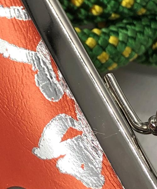 Vivienne Westwood（ヴィヴィアンウエストウッド）Vivienne Westwood (ヴィヴィアンウエストウッド) SCRIBBLE HEARTS がま口ショルダーバッグ オレンジの古着・服飾アイテム