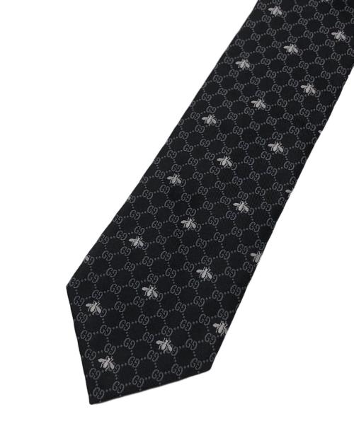 GUCCI（グッチ）GUCCI (グッチ) GG柄シルクネクタイ ブラック サイズ:148㎝×7㎝の古着・服飾アイテム