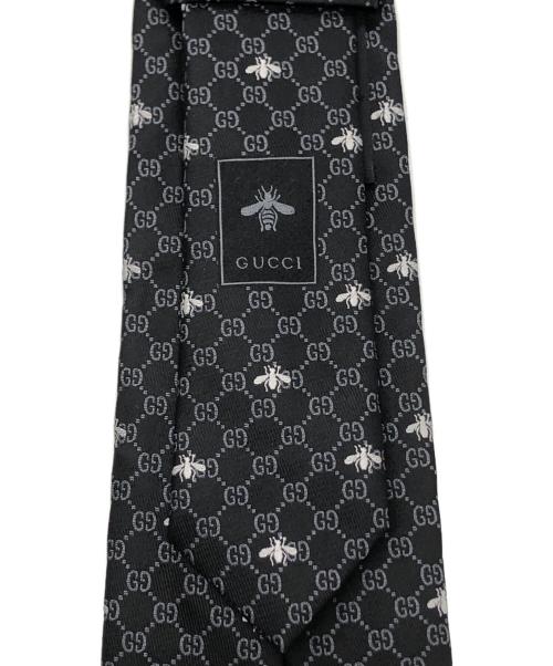 GUCCI（グッチ）GUCCI (グッチ) GG柄シルクネクタイ ブラック サイズ:148㎝×7㎝の古着・服飾アイテム