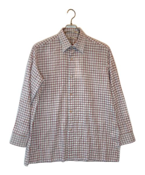 MAATEE&SONS（マーティーアンドサンズ）MAATEE&SONS (マーティーアンドサンズ) GUPTA KHADI COTTON SHIRTS ブルー×ブラウン サイズ:SIZE 2 未使用品の古着・服飾アイテム