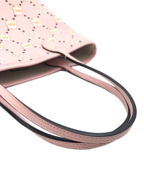 GUCCI（グッチ）GUCCI (グッチ) Pikarar KAWAII GGアニマル レザー トートバッグ ピンクの古着・服飾アイテム