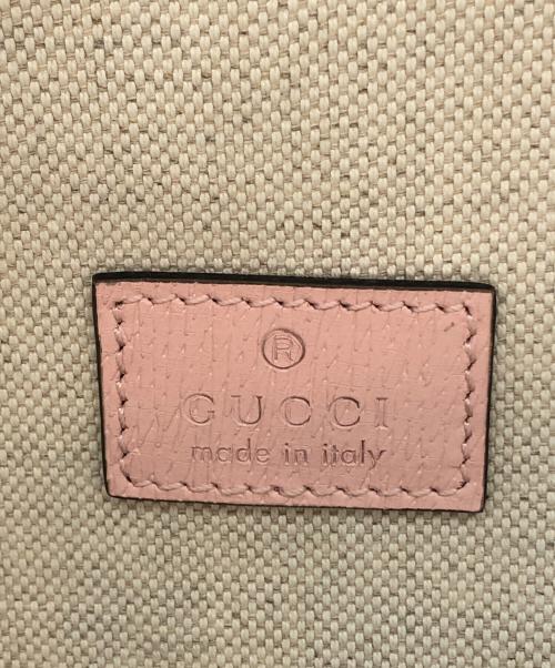 GUCCI（グッチ）GUCCI (グッチ) Pikarar KAWAII GGアニマル レザー トートバッグ ピンクの古着・服飾アイテム