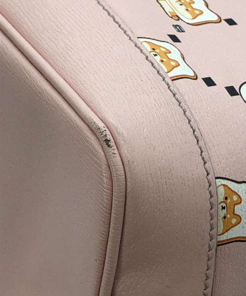 GUCCI（グッチ）GUCCI (グッチ) Pikarar KAWAII GGアニマル レザー トートバッグ ピンクの古着・服飾アイテム