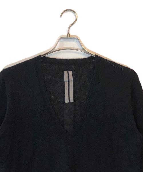 RICK OWENS（リックオウエンス）RICK OWENS (リックオウエンス) ベビーアルパカVネックニット ブラック サイズ:Mの古着・服飾アイテム