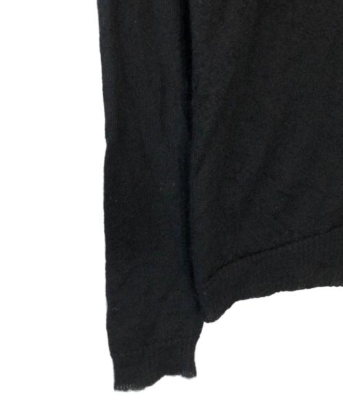 RICK OWENS（リックオウエンス）RICK OWENS (リックオウエンス) ベビーアルパカVネックニット ブラック サイズ:Mの古着・服飾アイテム