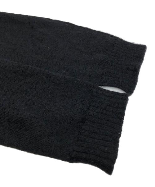 RICK OWENS（リックオウエンス）RICK OWENS (リックオウエンス) ベビーアルパカVネックニット ブラック サイズ:Mの古着・服飾アイテム